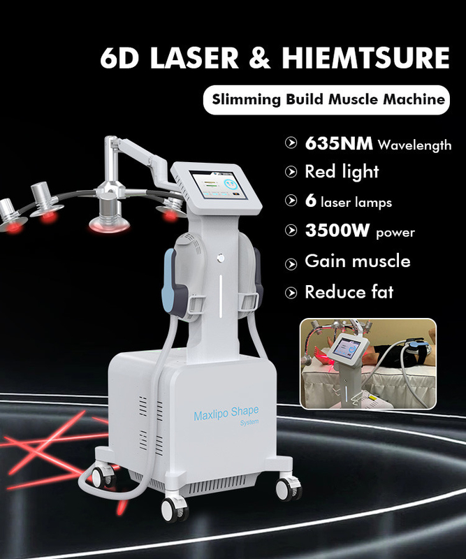 hiemtsure лазера 6d уменьшая версию красного света emsculpt машины мышцы строения